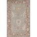 Vegetable Dye Oushak Turkish Area Rug Hand-knotted Wool Carpet - 3'1" x 4'11"