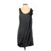 H&M Casual Dress - Shift Scoop Neck Sleeveless: Black Print Dresses - Women's Size 2