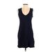 Banana Republic Factory Store Casual Dress - Shift: Blue Solid Dresses - Women's Size Small