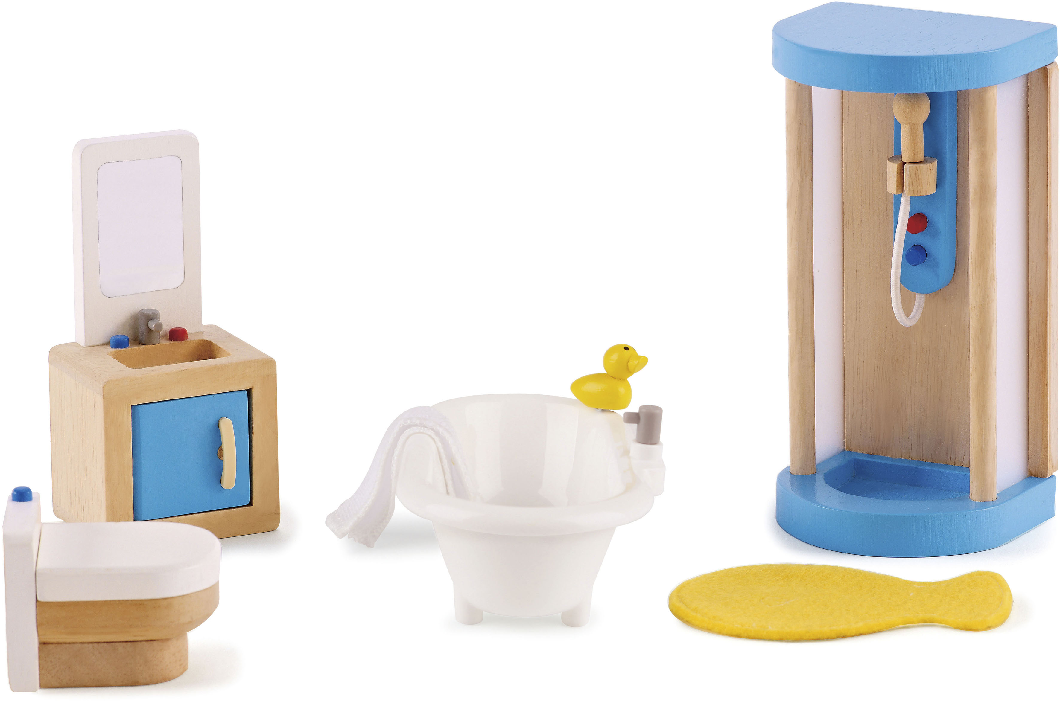 Puppenhausmöbel HAPE "Familienbad", bunt, Puppenmöbel, Kinder