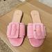 J. Crew Shoes | J.Crew Pink Suede Buckle Flats Sandals Preowned Size 5 | Color: Pink | Size: 5