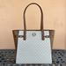 Michael Kors Bags | Michael Kors Carmen Large North South Shoulder Tote Bag Mk Vanilla Brown | Color: Brown/White | Size: Os