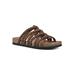Women's Hamza Casual Sandal by White Mountain in Brown Leather (Size 7 M)
