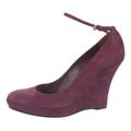 Gucci Shoes | Gucci Suede Pump Sz 9.5 Purple Bottoms Resoled 4.5 In Heel .5 In Platform Womens | Color: Black/Purple | Size: 9.5