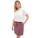 Plus Size Women's Chino Skort by ellos in Vintage Plum (Size 22)