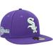 Men's New Era Purple Chicago White Sox Lime Side Patch 59FIFTY Fitted Hat