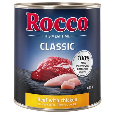 24x800g Classic Rind mit Huhn Rocco Hundefutter nass