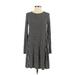 Old Navy Casual Dress - Shift Crew Neck Long sleeves: Black Color Block Dresses - Women's Size X-Small