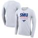 Nike White SMU Mustangs 2023 On Court Bench Long Sleeve T-Shirt