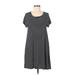 Old Navy Casual Dress - Shift Scoop Neck Short sleeves: Black Print Dresses - Women's Size Medium
