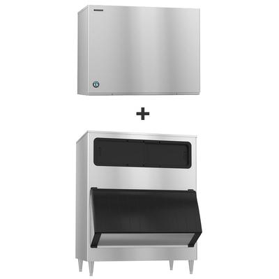 Hoshizaki KM-2200SWJ3/B-1300SS 2221 lb KM Series Crescent Cube Commercial Ice Machine w/ Bin - 1304 lb Storage, Water Cooled, 208-230v, 1,304-lb. Storage Capacity, Stainless Steel