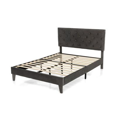 Costway Full/Queen Size Upholstered Platform Bed w...
