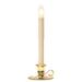 Celestial Lights 965615 - Vanilla/Brass LED Taper Candle with Traditional Base