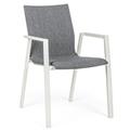 Fauteuil de jardin aluminium blanc cassé