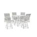 Aspen Sling 5 Piece Balcony Set with 4 Swivel Balcony Stools and Merge Balcony Table