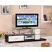 63" Modern Casual Ivana Black-White Finish TV Stand with 1 Drawer&2 Open Media Compartments (Glass&Wooden Shelves)