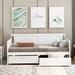 Contemporary Minimalistic Design High-Quality Solid Pine Wood Daybed with 2 Hideaway Drawers,Adaptable to Anywhere in the House