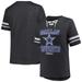 Women's Fanatics Branded Heather Charcoal Dallas Cowboys Plus Size Lace-Up V-Neck T-Shirt