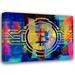 Ivy Bronx Bitcoin 1 by Stephen Chambers - Wrapped Canvas Graphic Art Canvas in Black/Blue/Yellow | 15 H x 18 W x 1.5 D in | Wayfair