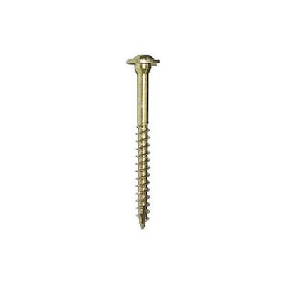 GRK FASTENERS GRK12275 Deck Screw, 3/8 in x 4 in, Climatek, Flange Round Head,