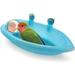 Bird Bath with Mirror Cute Pet Parrot Bathtub Bird Bathing Box with Mirror Bird Cage Toy Accessory Blue