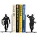 HeavenlyKraft Superheros Decorative Metal Bookends Superhero Bookends Decorative Metal Bookends Non Skid Book End Book Stopper for Home/ Office Decor/ Shelves 5.9 X 3.9 X 3.14 Inch Per Piece