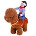 Daxin Cowboy Rider Dog Costume Dogs Clothes Knight Style with Doll and Hat for Holiday Day Pet Costume