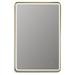 Viaggi Rectangle 24 Framed in Brushed Gold Modern Bathroom/Vanity LED Lighted Wall Mirror