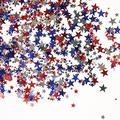 wendunide home decor Star Star Table Foil Star Patriotic For 4th Of July Independence Day Party Decoration Red Silver And Blue 30g As shown