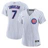 Women's Nike Dansby Swanson White/Royal Chicago Cubs Home Replica Player Jersey