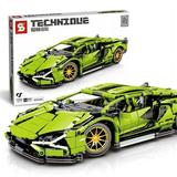 Technology building blocks supercar sports car static sports car model building set construction toy compatible with Lego Technic 1254 pieces.