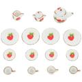 BESTONZON 1 Set Mini House Tea Pot Set Doll House Tea Pot Tea Cup Tea Cup Saucer Doll House Supplies