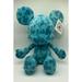 Disney Parks Authentic Blue Mickey Icon Print Bendable Plush New With Tag
