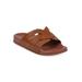 Women's Braided Criss Cross Pool Slide Sandal by GaaHuu in Brown (Size M(7/8))