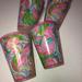 Lilly Pulitzer Kitchen | Lilly Pulitzer 4 Plastic Cups So A Peeling Design | Color: Green/Pink | Size: Os