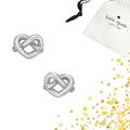 Kate Spade Jewelry | Kate Spade Silver Loves Me Knot Earrings | Color: Silver | Size: Os