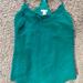 J. Crew Tops | J Crew Scalloped Cami Tank Top Green 0 V Neck Adjustable Strap Lined | Color: Green | Size: 0