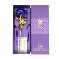 Valentine s Day Mother s Day Gift 24k Gold Plated Rose With Love Holder Box Gift For Wedding Decoration Flower Gold Dipped Rose