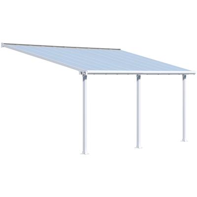 Terrassendach PALRAM - CANOPIA "Olympia 3x6.1", weiß, B:619cm T:295cm, Aluminium, Polycarbonat (PC), Terrassenüberdachungen, BxT: 619x295 cm