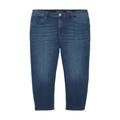 TOM TAILOR Damen Kate Capri Jeans, blau, Uni, Gr. 26