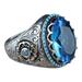 Wendunide 2024 2023 Clearance Rings for Women Large Saphire Ring Round Blue Gemstone Ring Vintage Ring Diamond Ring Gift Ring Peacock Shape Peacock Ring Diamond Ring Big Diamond Ring C