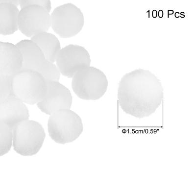 Pom Felt Balls Fabric 1.5cm 15mm for Crafts Project DIY, 100 Pcs