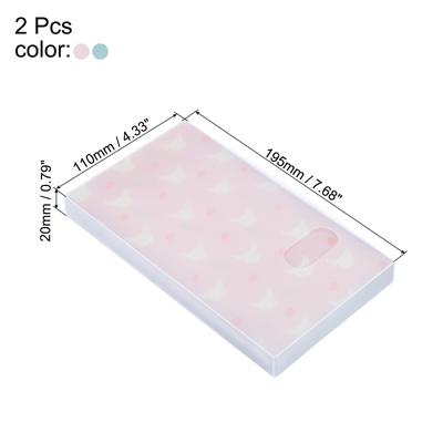 2Pcs Plastic Business Card Holder Portable Cards Binder Book 2Colors - Light Green, Light Pink