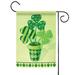 St. Patrick's Day Clover Leaf In A Pot Outdoor Garden Flag 18" x 12.5"