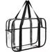 Clear Cosmetics Bag Transparent Tote Bag Thick PVC Zippered Toiletry Carry Pouch Waterproof Makeup Artist Large Bag Diaper Shoulder Bag Beach Bag