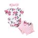 ZHAGHMIN Clothes For Girls 10-12 Baby Girl Clothes Bowknot Hairband 3Pcs Clothes Set Toddler Skirt Set Baby And Blanket Size 7/8 Girls Clothes Teen Girl Sweatpants Set 6 Set Baby Rose Outf