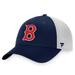 Men's Fanatics Branded Navy/White Boston Red Sox Cooperstown Collection Core Trucker Snapback Hat