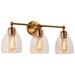 Nasy 3-Light 22.8" Wide Gold Bath Light