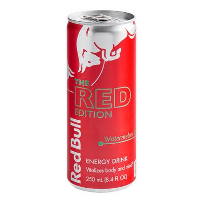 Red Bull Watermelon Energy Drink 8.4 fl. oz. Can - 48/Case