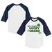 Toddler Tiny Turnip White/Navy New York Yankees Lucky Charm 3/4-Sleeve Raglan T-Shirt